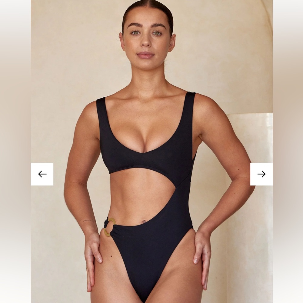 Monday Swimwear Black One-Piece Cutout Swimsuit